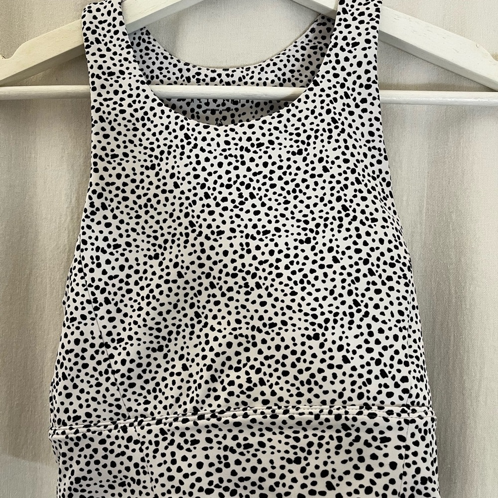 Polka Dot Sports Bra - Black and White